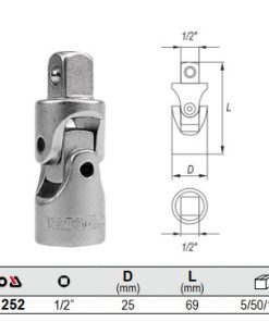 Đầu nối lắc léo 1/2"x69mm Yato YT-1252 - Ba Lan Đầu nối lắc léo 1/2"x69mm Yato YT-1252 - Ba Lan