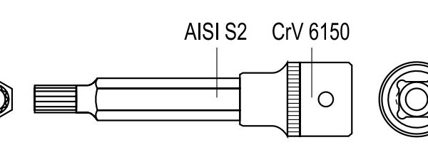Tuýp 1/2" mũi hoa thị M5 - M17 Yato - Ba Lan Tuýp 1/2" mũi hoa thị M5 - M17 Yato - Ba Lan