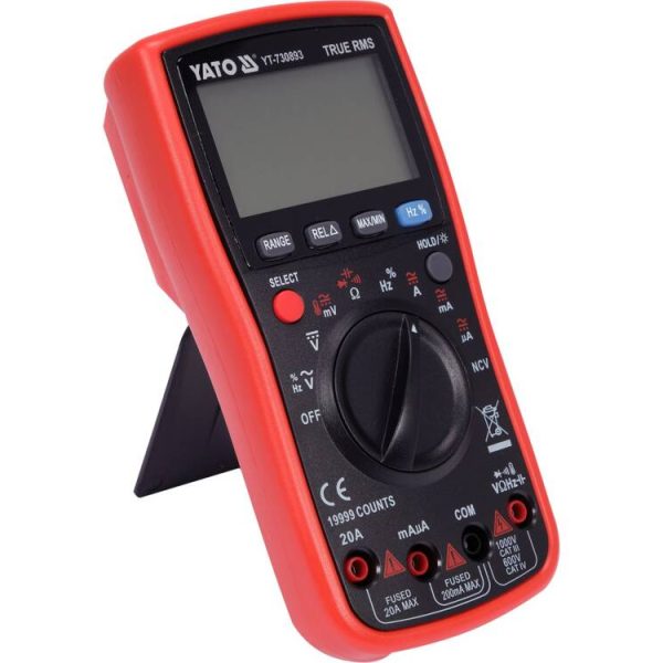 Đồng Hồ Vạn Năng Kỹ Thuật Số YATO YT-730893 – True RMS Đồng Hồ Vạn Năng Kỹ Thuật Số YATO YT-730893 – True RMS