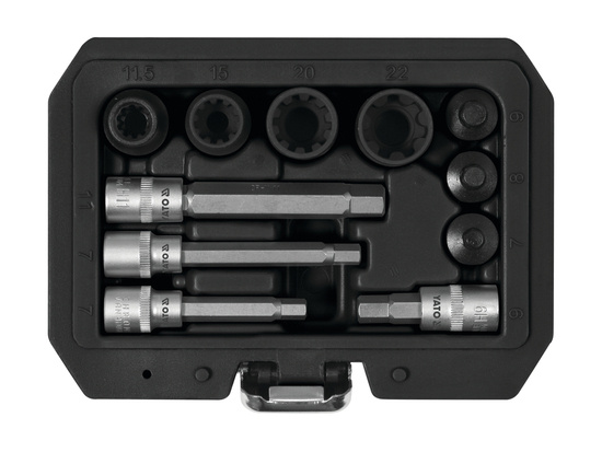 Bộ Đầu Tuýp 3/8" 1/2" Tháo Lắp Phanh 11 Chi Tiết Yato YT-06808 Bộ Đầu Tuýp 3/8" 1/2" Tháo Lắp Phanh 11 Chi Tiết Yato YT-06808