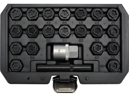 Bộ khẩu 1/2" mở ốc lốp xe BMW 22 chi tiết Yato YT-060303 - Ba Lan Bộ khẩu 1/2" mở ốc lốp xe BMW 22 chi tiết Yato YT-060303 - Ba Lan