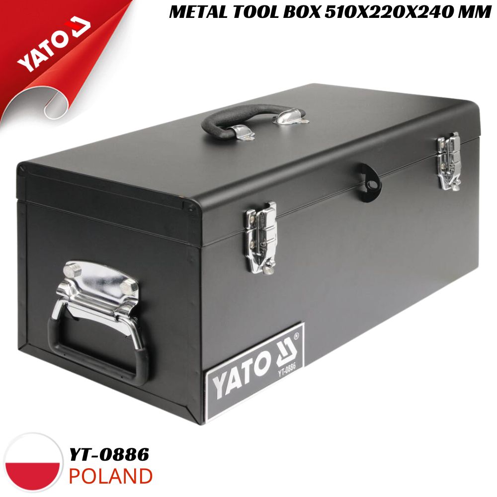 Hộp đựng đồ nghề 510x220x240mm di động bằng thép sơn tĩnh điện Yato YT-0886 - Ba Lan Hộp đựng đồ nghề 510x220x240mm di động bằng thép sơn tĩnh điện Yato YT-0886 - Ba Lan