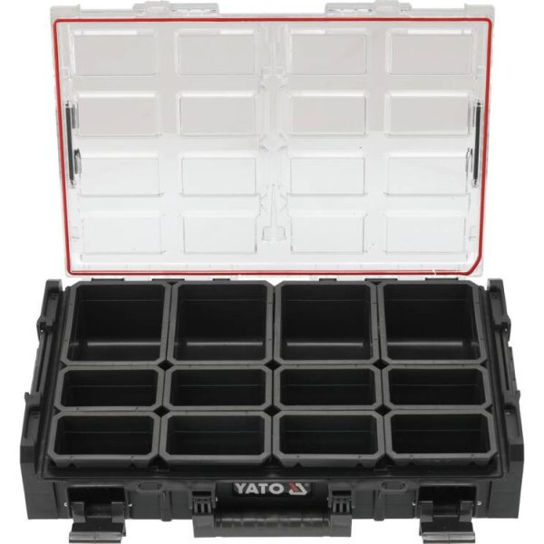 Hộp Đựng Dụng Cụ Đa Năng Lắp Ghép 12 ngăn XL S1 Yato YT-09180 Hộp Đựng Dụng Cụ Đa Năng Lắp Ghép 12 ngăn XL S1 Yato YT-09180