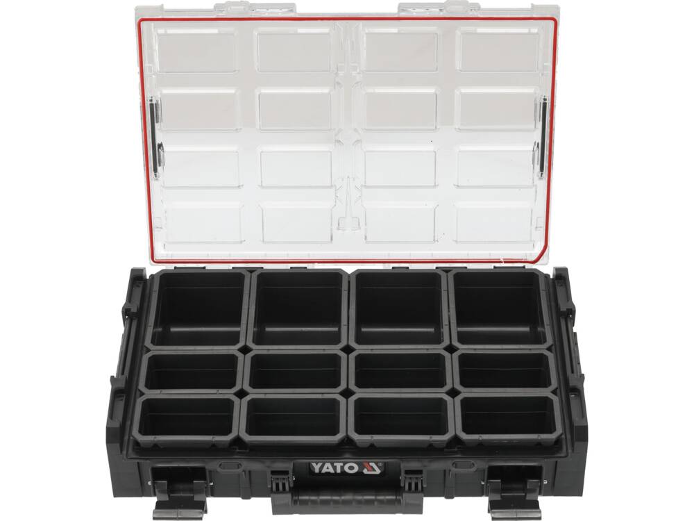 Hộp Đựng Dụng Cụ Đa Năng Lắp Ghép 12 ngăn XL S1 Yato YT-09180 Hộp Đựng Dụng Cụ Đa Năng Lắp Ghép 12 ngăn XL S1 Yato YT-09180