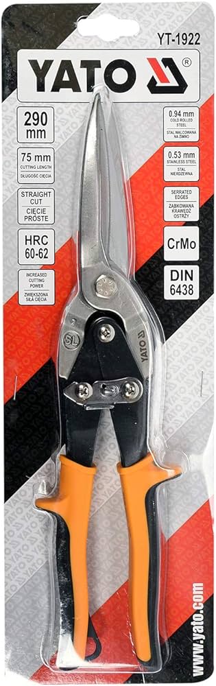 Kìm Cắt Tôn YATO YT-1922 – Lưỡi Thép CrMo, Tăng Lực Cắt, HRC 60-62, Dài 290mm, Cắt Tôn, Đồng, Thép Không Gỉ Kìm Cắt Tôn YATO YT-1922 – Lưỡi Thép CrMo, Tăng Lực Cắt, HRC 60-62, Dài 290mm, Cắt Tôn, Đồng, Thép Không Gỉ