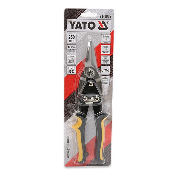 Kìm Cắt Tôn YATO YT-1962 – Lưỡi Thép CrMo, Răng Cưa, Dài 250mm, Cắt Tôn, Đồng, Thép Không Gỉ Kìm Cắt Tôn YATO YT-1962 – Lưỡi Thép CrMo, Răng Cưa, Dài 250mm, Cắt Tôn, Đồng, Thép Không Gỉ