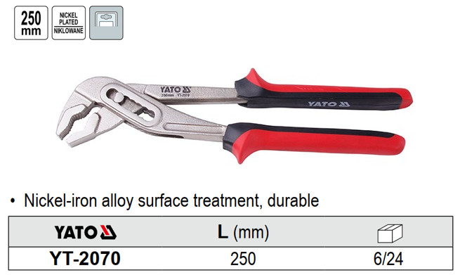 Kìm Mỏ Quạ (Water pump plier) YATO YT-2070 (250mm) Kìm Mỏ Quạ (Water pump plier) YATO YT-2070 (250mm)