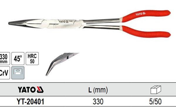 Kìm Nhọn Mũi Cong Khớp Kép YATO YT-20401 (330mm) Kìm Nhọn Mũi Cong Khớp Kép YATO YT-20401 (330mm)