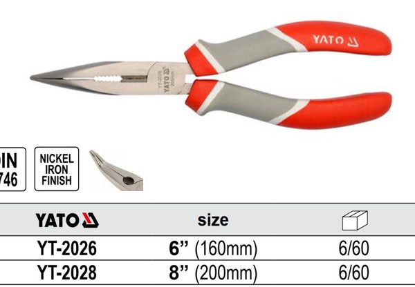 Kìm Mỏ Cong (Bent nose plier) YATO Kìm Mỏ Cong (Bent nose plier) YATO