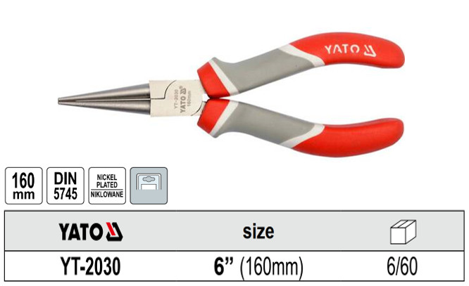 Kìm Mỏ Tròn (Round nose pliers) YATO YT-2030 Kìm Mỏ Tròn (Round nose pliers) YATO YT-2030