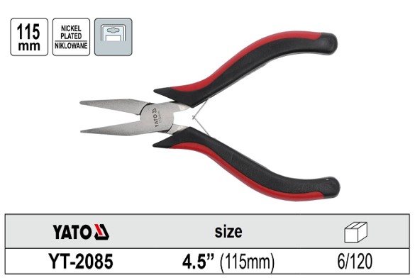 Kìm Nhọn Mũi Bằng (Flat nose pliers) YATO YT-2085 Kìm Nhọn Mũi Bằng (Flat nose pliers) YATO YT-2085