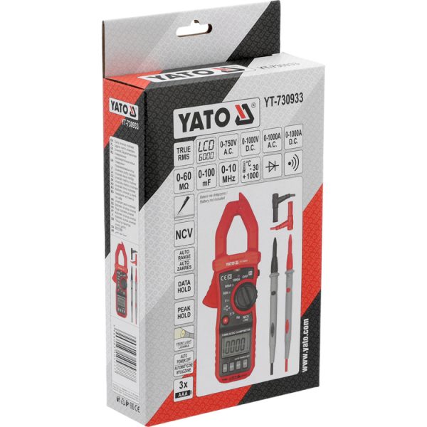 Đồng Hồ Kẹp Dòng Vạn Năng YATO YT-730933 – True RMS Đồng Hồ Kẹp Dòng Vạn Năng YATO YT-730933 – True RMS