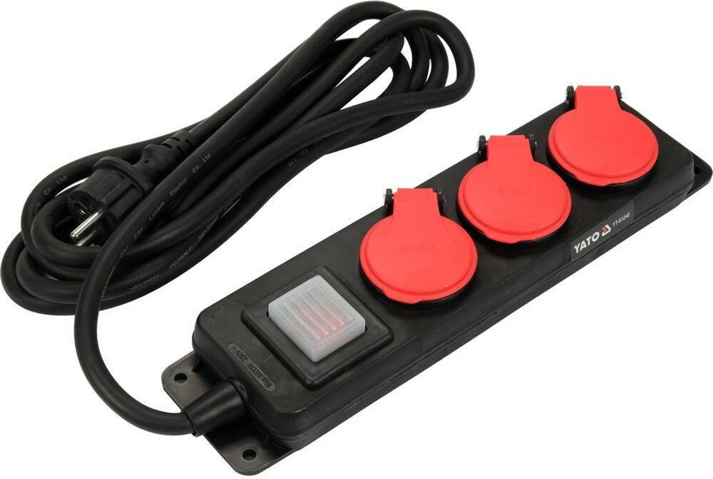 Ổ cắm điện đa năng 3 ổ cắm 3m Yato YT-81240 Ổ cắm điện đa năng 3 ổ cắm 3m Yato YT-81240