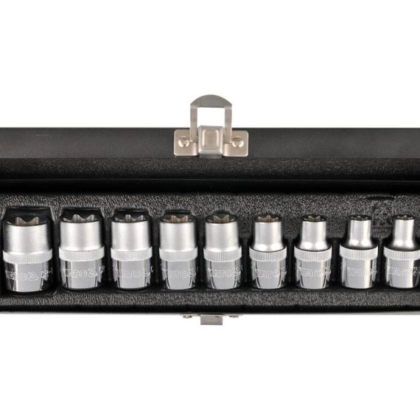 Bộ 9 đầu tuýp sao 1/2" E10-E24 Yato YT-0521 - Ba Lan Bộ 9 đầu tuýp sao 1/2" E10-E24 Yato YT-0521 - Ba Lan