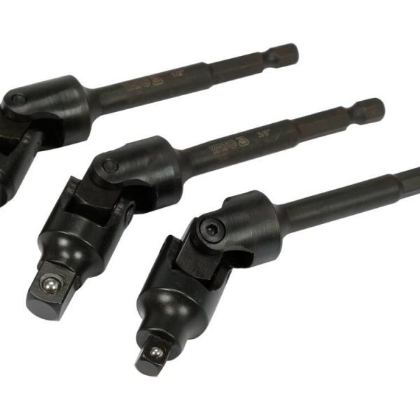 Bộ 3 Đầu Vít Chuyển Đổi Lắc Léo 1/4", 3/8", 1/2" YATO YT-04641