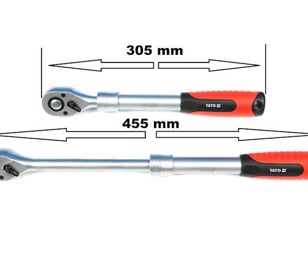 Cần siết tự động 1/2" điều chỉnh ngắn dài 305-445mm Yato YT-0299 - Ba Lan Cần siết tự động 1/2" điều chỉnh ngắn dài 305-445mm Yato YT-0299 - Ba Lan