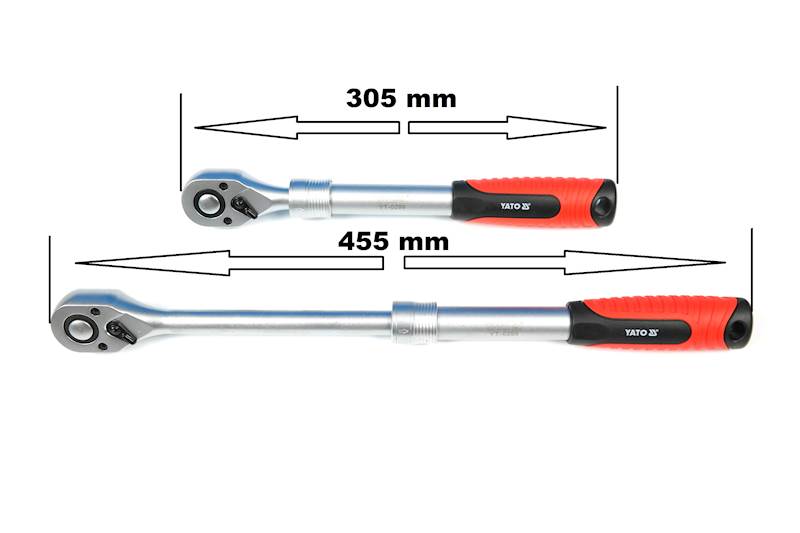 Cần siết tự động 1/2" điều chỉnh ngắn dài 305-445mm Yato YT-0299 - Ba Lan Cần siết tự động 1/2" điều chỉnh ngắn dài 305-445mm Yato YT-0299 - Ba Lan