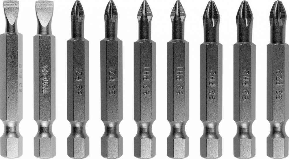 Bộ 10 mũi vít đa năng 50mm chuôi 1/4" chống trượt Yato YT-04832 - Ba Lan Bộ 10 mũi vít đa năng 50mm chuôi 1/4" chống trượt Yato YT-04832 - Ba Lan