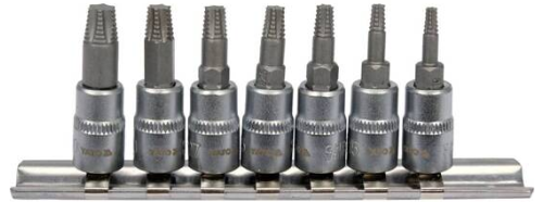 Bộ tuýp 1/4" mũi sao xoắn tháo gỡ ốc sao bị hỏng 7 chi tiết Yato YT-04581 - Ba Lan Bộ tuýp 1/4" mũi sao xoắn tháo gỡ ốc sao bị hỏng 7 chi tiết Yato YT-04581 - Ba Lan