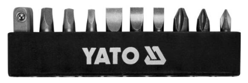 Bộ Tay Vặn Mũi Vít 1/4" 11 Chi Tiết YATO YT-14390 Bộ Tay Vặn Mũi Vít 1/4" 11 Chi Tiết YATO YT-14390