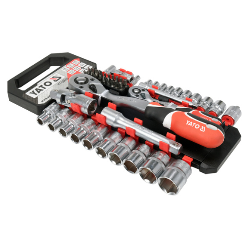 Bộ Tuýp Tay Vặn 1/4" 1/2" 50 Chi Tiết YATO YT-38680 Bộ Tuýp Tay Vặn 1/4" 1/2" 50 Chi Tiết YATO YT-38680