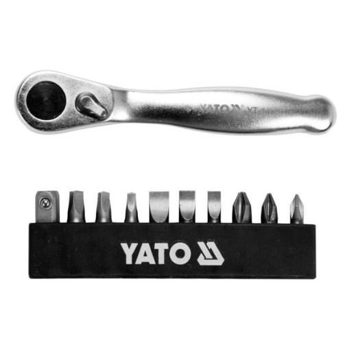 Bộ Tay Vặn Mũi Vít 1/4" 11 Chi Tiết YATO YT-14390 Bộ Tay Vặn Mũi Vít 1/4" 11 Chi Tiết YATO YT-14390