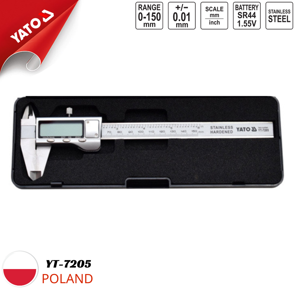 Thước Kẹp Điện Tử (Digital Caliper) YATO YT-7205 Thước Kẹp Điện Tử (Digital Caliper) YATO YT-7205