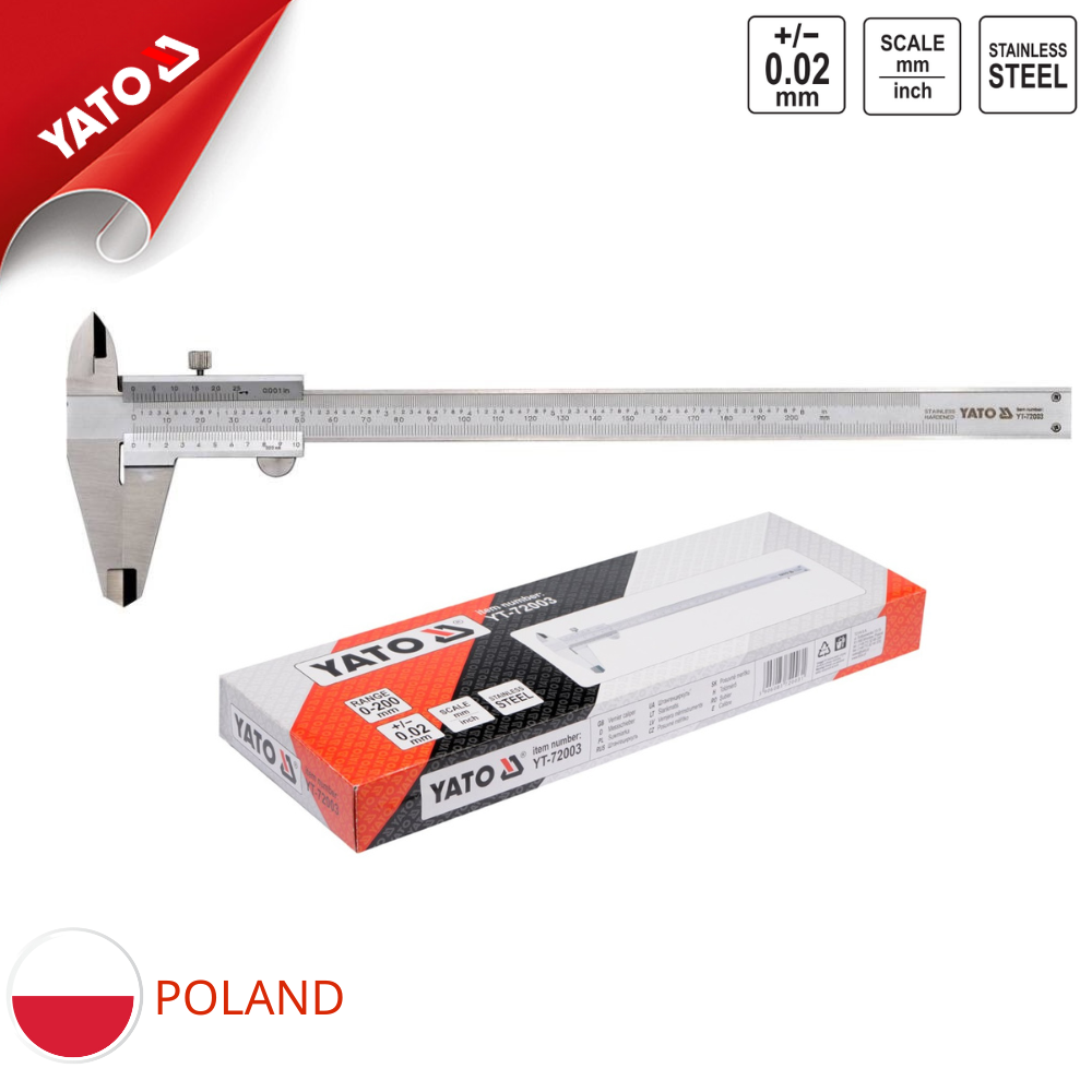 Thước Kẹp Cơ Khí (Vernier Caliper) YATO Thước Kẹp Cơ Khí (Vernier Caliper) YATO