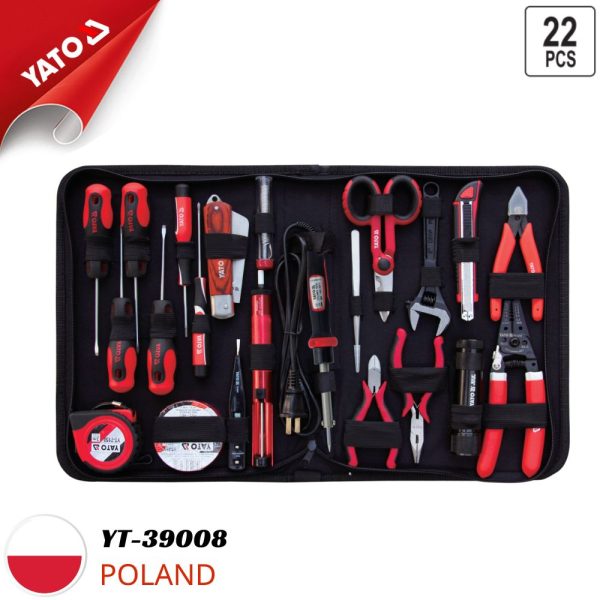 Túi 22 món dụng cụ sửa chữa điện gia dụng Yato YT-39008