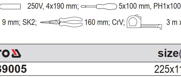 Bộ dụng cụ sửa chữa 6 món Yato YT-39005 Bộ dụng cụ sửa chữa 6 món Yato YT-39005