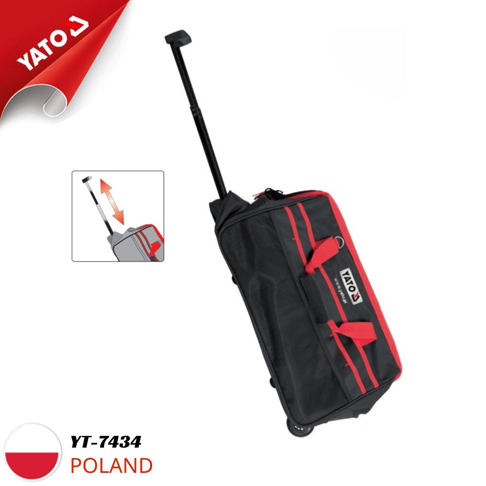 Túi đựng đồ nghề có tay kéo 29 ngăn Yato YT-7434 - Ba Lan Túi đựng đồ nghề có tay kéo 29 ngăn Yato YT-7434 - Ba Lan