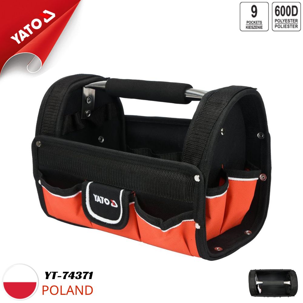 Túi đựng dụng cụ 600D 9 ngăn 12" Yato YT-74371 - Ba Lan Túi đựng dụng cụ 600D 9 ngăn 12" Yato YT-74371 - Ba Lan