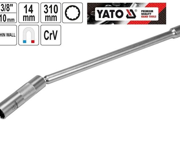 Tuýp 3/8" 14mm tháo bugi lắc léo dài Yato YT-08163 - Ba Lan