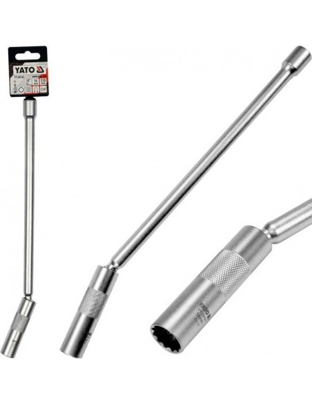 Tuýp 3/8" 14mm tháo bugi lắc léo dài Yato YT-08163 - Ba Lan Tuýp 3/8" 14mm tháo bugi lắc léo dài Yato YT-08163 - Ba Lan
