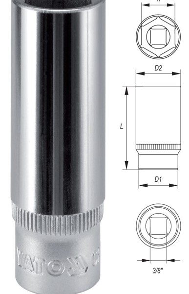 Tuýp Lục Giác Thân Dài 3/8" YATO CrV 6PT Tuýp Lục Giác Thân Dài 3/8" YATO CrV 6PT