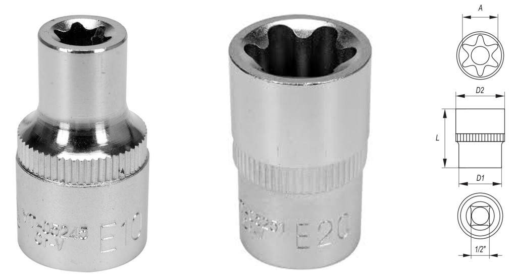 Tuýp sao 1/2" DIN 2124 size: 10mm - 20mm Yato YT-05245 - Ba Lan Tuýp sao 1/2" DIN 2124 size: 10mm - 20mm Yato YT-05245 - Ba Lan