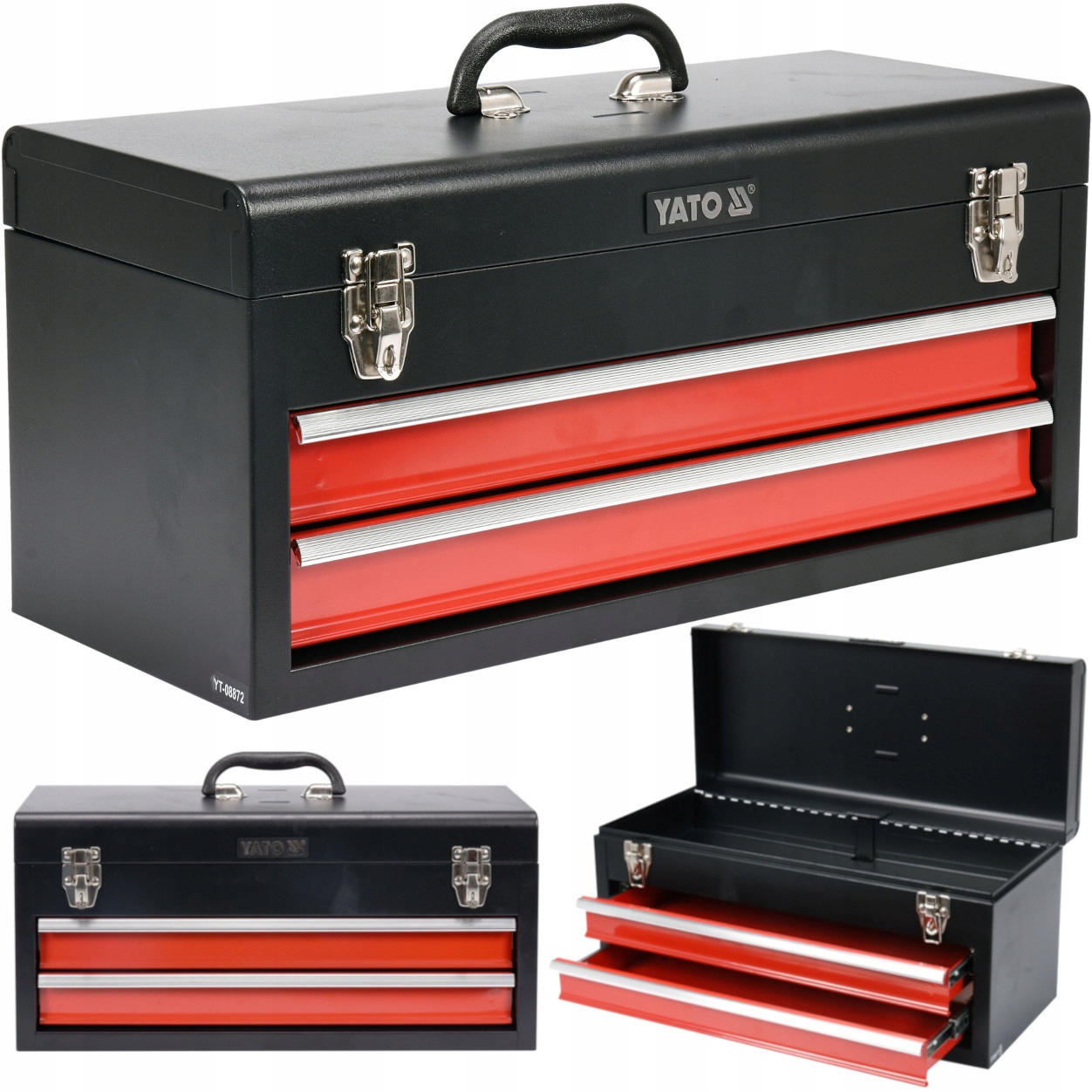 Hộp đựng đồ nghề di động 3 ngăn Yato YT-08872 Hộp đựng đồ nghề di động 3 ngăn Yato YT-08872