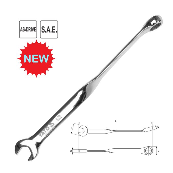 Cờ lê vòng miệng chữ X uốn cong từ 10mm- 32mm Yato YT-01851-Ba Lan Cờ lê vòng miệng chữ X uốn cong từ 10mm- 32mm Yato YT-01851-Ba Lan