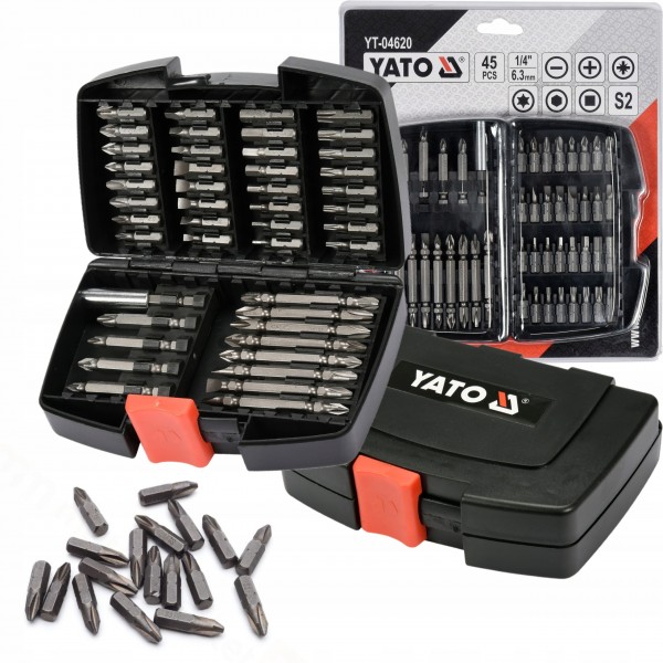 Bộ Mũi Vít Tổng Hợp 1/4" 45 Chi Tiết YATO YT-04620 Bộ Mũi Vít Tổng Hợp 1/4" 45 Chi Tiết YATO YT-04620