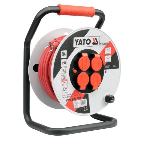 Cuộn dây điện Rulo Lõi đồng 16A-30M Yato YT-8106 - Ba Lan Cuộn dây điện Rulo Lõi đồng 16A-30M Yato YT-8106 - Ba Lan