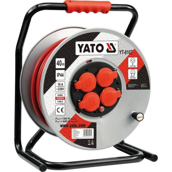 Cuộn dây điện rulo 16A 40M Yato YT-8107 - Ba Lan Cuộn dây điện rulo 16A 40M Yato YT-8107 - Ba Lan