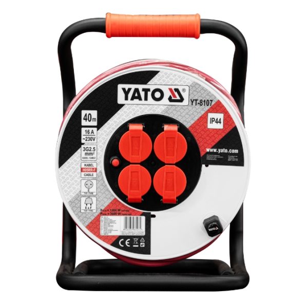 Cuộn dây điện rulo 16A 40M Yato YT-8107 - Ba Lan Cuộn dây điện rulo 16A 40M Yato YT-8107 - Ba Lan