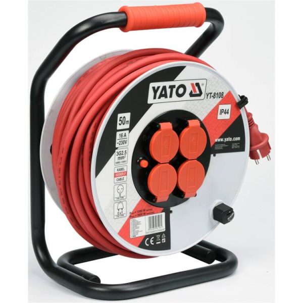 Cuộn dây điện rulo 16A-50M Yato YT-8108 Ba Lan Cuộn dây điện rulo 16A-50M Yato YT-8108 Ba Lan