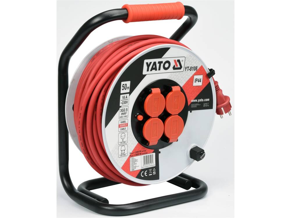 Cuộn dây điện rulo 16A-50M Yato YT-8108 Ba Lan Cuộn dây điện rulo 16A-50M Yato YT-8108 Ba Lan
