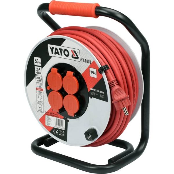 Cuộn dây điện rulo 16A-50M Yato YT-8108 Ba Lan Cuộn dây điện rulo 16A-50M Yato YT-8108 Ba Lan