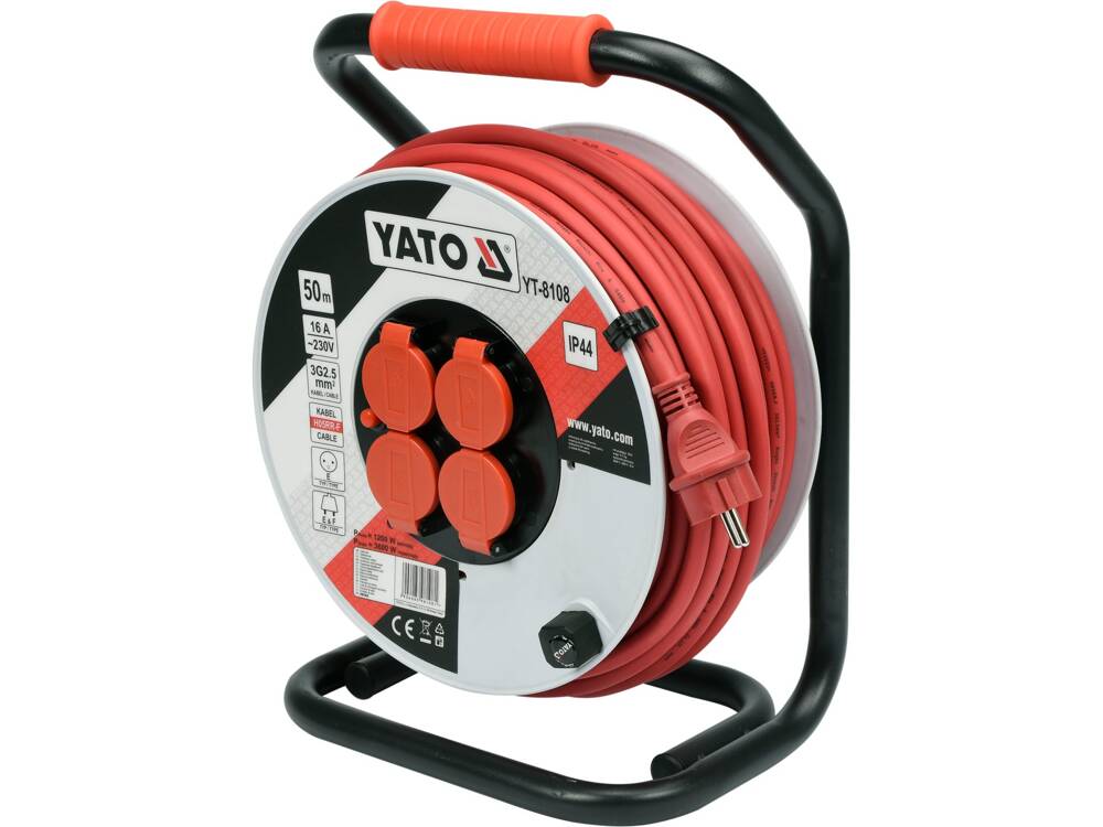 Cuộn dây điện rulo 16A-50M Yato YT-8108 Ba Lan Cuộn dây điện rulo 16A-50M Yato YT-8108 Ba Lan