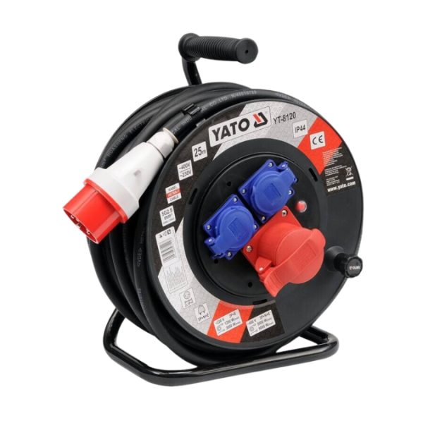 Cuộn dây điện Rulo 3 pha + 2 pha 25m YATO YT-8120 Ba Lan Cuộn dây điện Rulo 3 pha + 2 pha 25m YATO YT-8120 Ba Lan