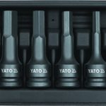 Bộ khẩu 1/2", Mũi Lục giác 6, 7, 8, 10, 12, 14, 17, 19mm 8 chi tiết YATO YT-1066