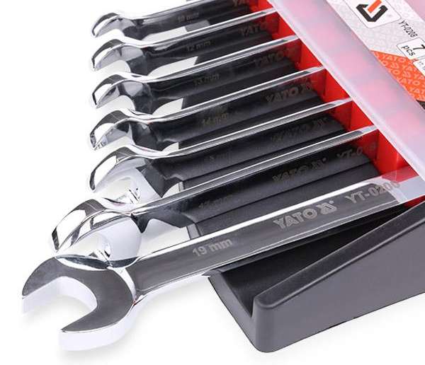 Bộ 7 cờ lê vòng miệng tự động lật đảo chiều 10-19mm Yato YT-0208 - Ba Lan Bộ 7 cờ lê vòng miệng tự động lật đảo chiều 10-19mm Yato YT-0208 - Ba Lan