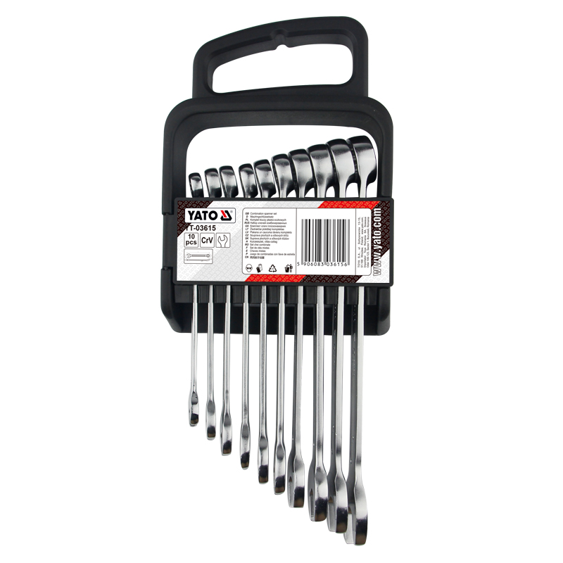 Bộ cờ lê vòng miệng 10 chi tiết 10-19mm Yato YT-03615 Ba Lan Bộ cờ lê vòng miệng 10 chi tiết 10-19mm Yato YT-03615 Ba Lan